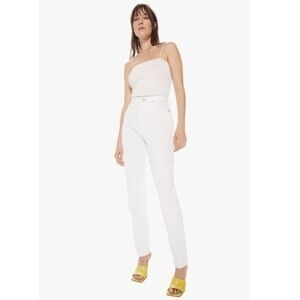 NWOT MOTHER SNACKS! High Waisted Twizzy Skimp in Sticky Rice Size 27 Retail $198